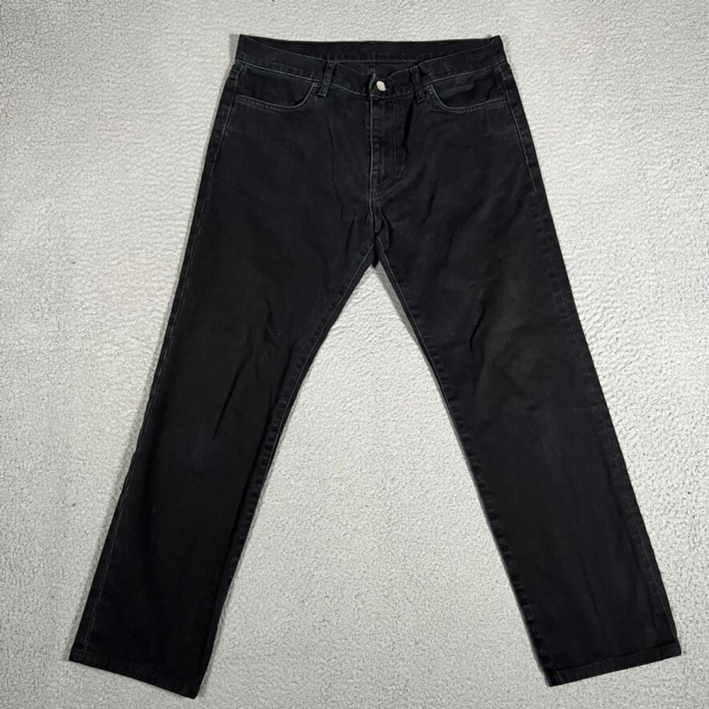 424 on Fairfax Jeans Mens 32x27 Black Slim Straight Denim Casual Preppy Cotton